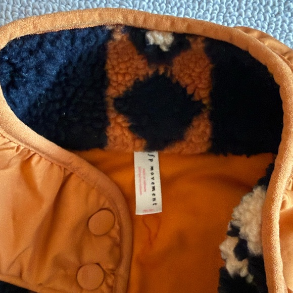 Free People Hit The Slopes Printed Fleece Jacket Night Sky - Picture 7 of 8